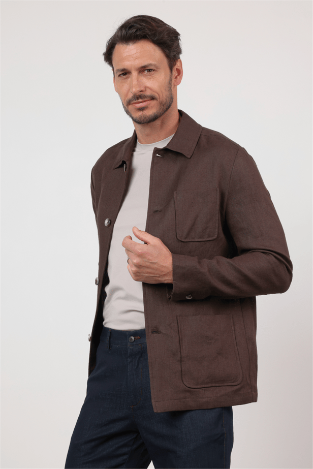 IMZA Men's Linen Slim Fit Casual Jacket – 1007260152