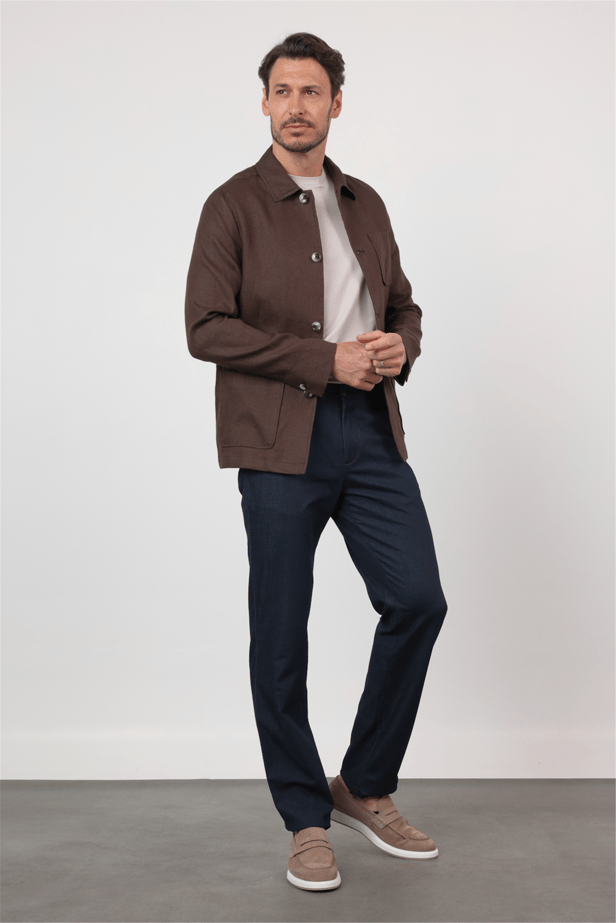 IMZA Men's Linen Slim Fit Casual Jacket – 1007260152