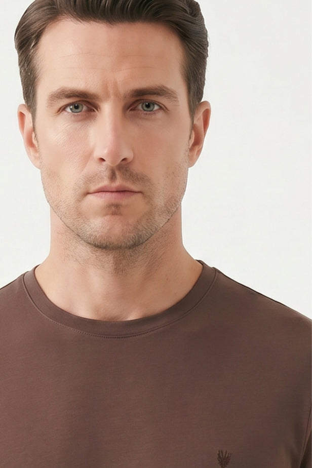 IMZA Men's Crew Neck Knitted Standard Fit Stretch T-Shirt – 1011260267