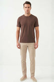 IMZA Men's Crew Neck Knitted Standard Fit Stretch T-Shirt – 1011260267