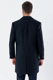 Felt Barber Collar Quilted-Lined Comfort Fit Classic Overcoat 1005235152