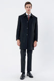 Felt Barber Collar Quilted-Lined Comfort Fit Classic Overcoat 1005235152