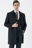 Felt Barber Collar Quilted-Lined Comfort Fit Classic Overcoat 1005235152