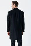 Felt Barber Collar Quilted-Lined Comfort Fit Classic Overcoat 1005235152