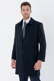 Felt Barber Collar Quilted-Lined Comfort Fit Classic Overcoat 1005235152