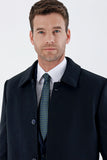 Felt Barber Collar Quilted-Lined Comfort Fit Classic Overcoat 1005235152