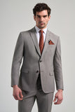 Self-Patterned Mono Collar Fully Lined Elastic 6 Drop Slim Fit Suit 1001250168