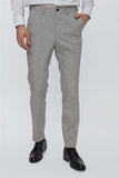 Linen-Blend Side Pocket Elastic Waist Comfort Fit Classic Pants 1003230150