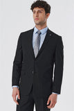 Black Peak Lapel Lined 6 Drop Comfort Fit Classic Suit 1001230153