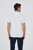 Dark Pink Short Sleeve Printed Italian Collar Pocketless Slim Fit T-Shirt 1011250123