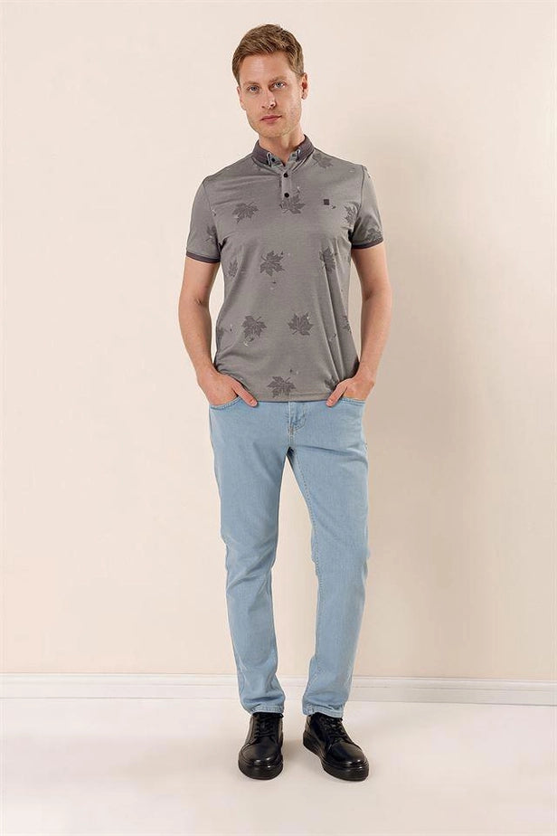 IMZA Men's Printed Knitted Slim Fit Casual T-Shirt – 1011230173