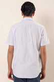 Light Blue Short Sleeve Patterned Pocket Cotton Comfort Fit Classic Shirt 1004230158