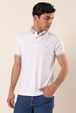 Beige Short Sleeve Mercerized Slim Fit T-Shirt 1011230155
