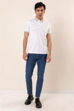 Beige Short Sleeve Mercerized Slim Fit T-Shirt 1011230155