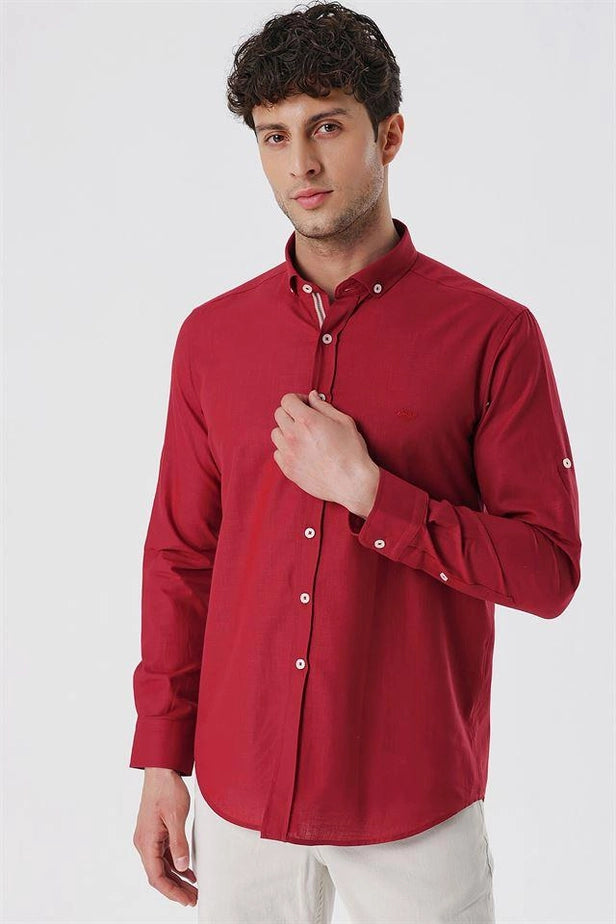 IMZA Men's 100% Cotton Slim Fit Casual Shirt – 1004230179