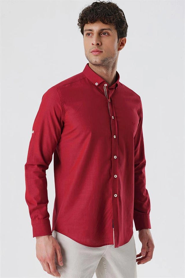 IMZA Men's 100% Cotton Slim Fit Casual Shirt – 1004230179