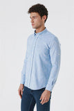 Lilac White Convertible Sleeve Smart Collar Pocketless Slim Fit Shirt 1004250229