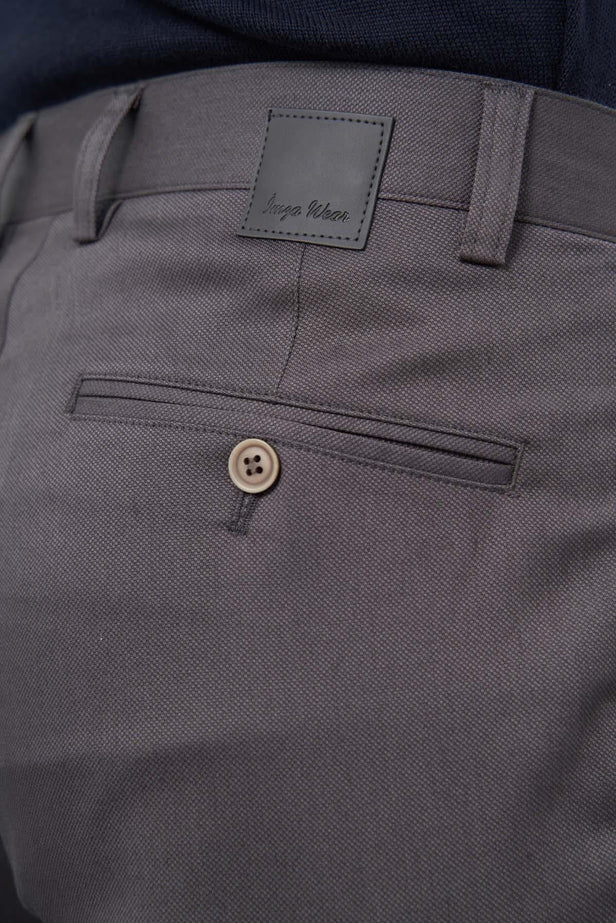 Cotton Side Pocket Casual Slim Fit Chino Trousers 1003245163