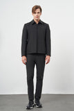 Dark Gray Felt Baby Collar Full-Lined Slim Fit Classic Coat 1007245121