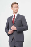 IMZA Men's Self-Patterned Comfort Fit Classic Suit – 1001245169