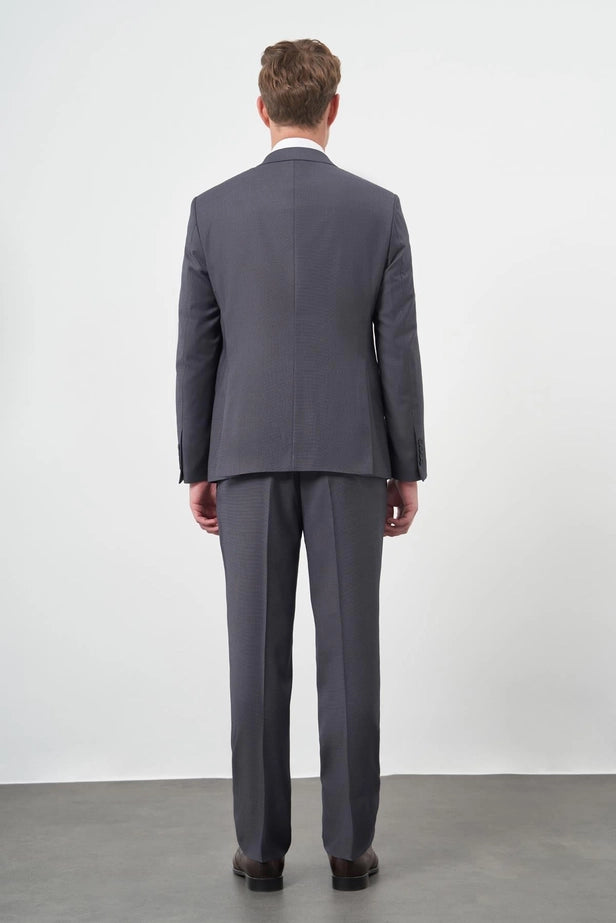 IMZA Men's Self-Patterned Comfort Fit Classic Suit – 1001245169