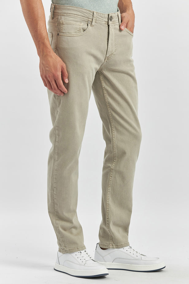 Cotton Five Pocket Casual Slim Fit Trousers 1003240319