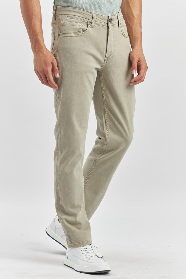 Cotton Five Pocket Casual Slim Fit Trousers 1003240319