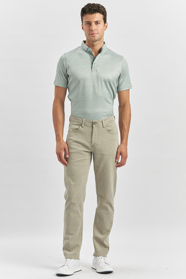 Cotton Five Pocket Casual Slim Fit Trousers 1003240319