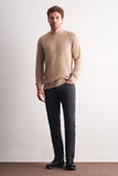 Half Turtleneck Long Sleeve Pocketless Comfort Fit Cotton Knitwear 1012255203