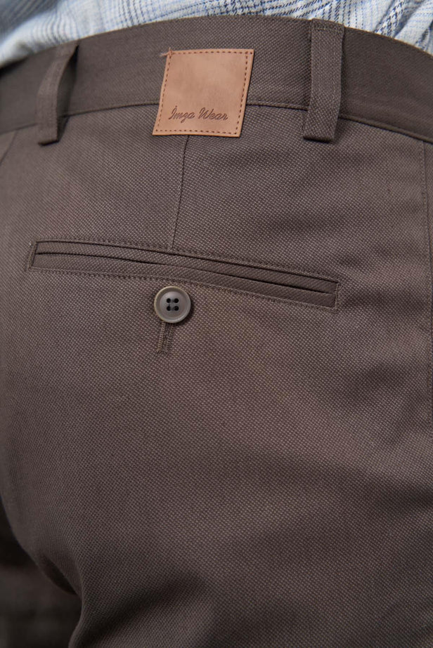 Cotton Side Pocket Casual Slim Fit Chino Trousers 1003245163