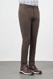 Cotton Side Pocket Casual Slim Fit Chino Trousers 1003245163