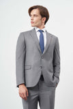Solid Gabardine Notch Lapel 6 Drop Comfort Fit Classic Suit 1001245171