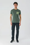 Short Sleeve Printed Crew Neck Slim Fit Cotton T-Shirt 1011240169
