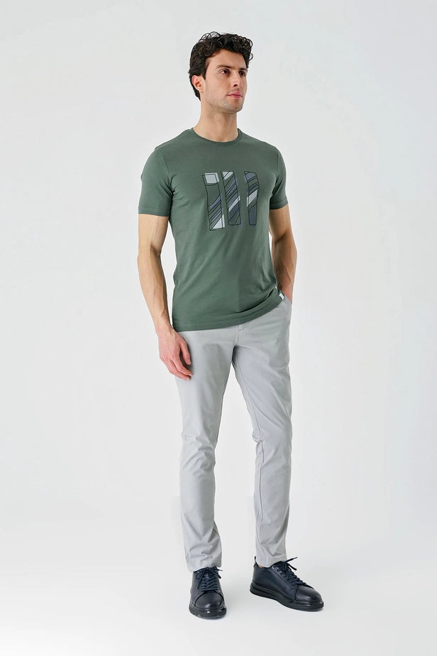 IMZA Men's Printed 100% Cotton Slim Fit Casual T-Shirt – 1011240165