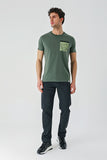 Short Sleeve Printed Crew Neck Slim Fit Cotton T-Shirt 1011240169