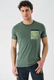 Short Sleeve Printed Crew Neck Slim Fit Cotton T-Shirt 1011240169