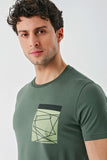 Short Sleeve Printed Crew Neck Slim Fit Cotton T-Shirt 1011240169