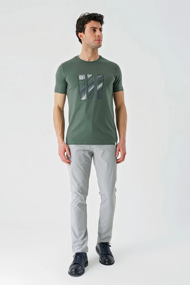 IMZA Men's Printed 100% Cotton Slim Fit Casual T-Shirt – 1011240165