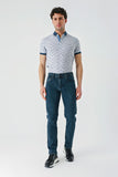 Gabardine Cotton 5 Pocket Slim Fit Casual Denim Pants 1023240150