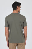 Short Sleeve Crew Neck Pocketless Cotton Casual Slim Fit T-Shirt 1011250165