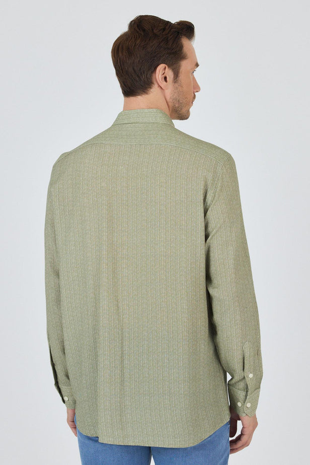 IMZA Men's Linen Blend Comfort Fit Casual Shirt – 1004250112