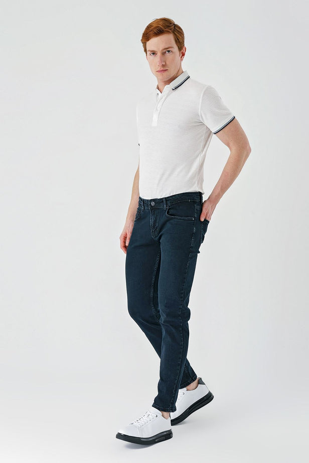 Gabardine Cotton 5 Pocket Slim Fit Casual Denim Pants 1023240150
