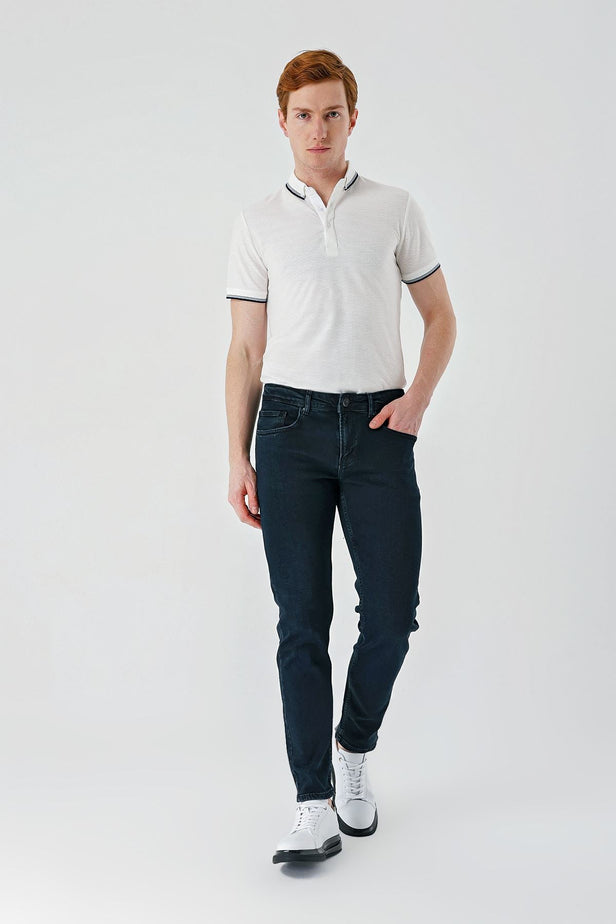 Gabardine Cotton 5 Pocket Slim Fit Casual Denim Pants 1023240150