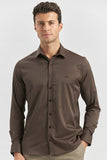 Long Sleeve Plain Weave Stiff Collar Classic Slim Fit Shirt 1004240334