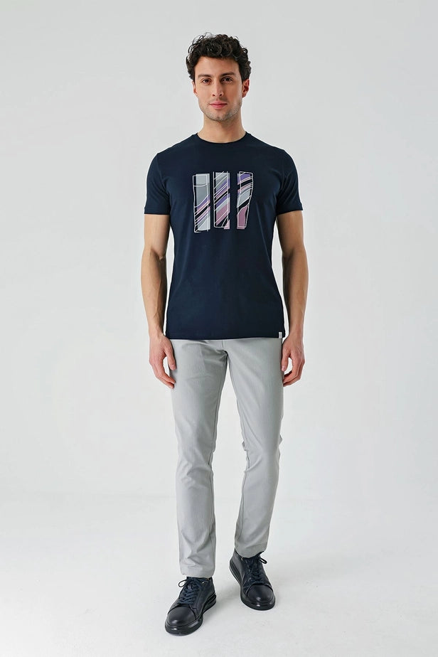 IMZA Men's Printed 100% Cotton Slim Fit Casual T-Shirt – 1011240165