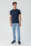 Short Sleeve Printed Crew Neck Pocket Slim Fit Cotton T-Shirt 1011240181