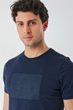 Short Sleeve Printed Crew Neck Pocket Slim Fit Cotton T-Shirt 1011240181