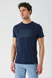 Short Sleeve Printed Crew Neck Pocket Slim Fit Cotton T-Shirt 1011240181