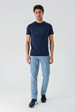Short Sleeve Printed Crew Neck Pocket Slim Fit Cotton T-Shirt 1011240181