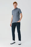 IMZA Men's Printed Oxford Slim Fit Casual Polo T-Shirt – 1011240177
